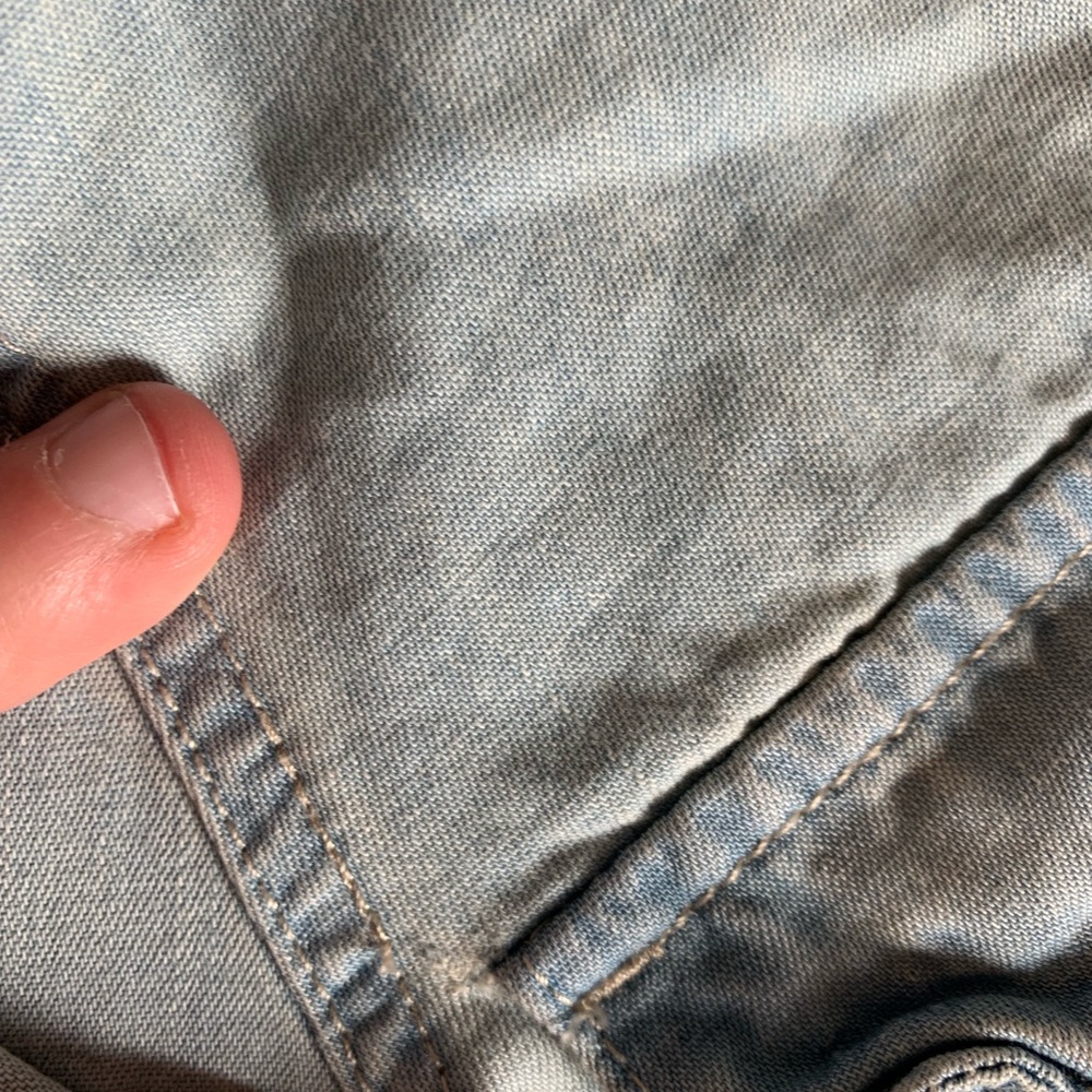 Distressed Denim Button Down - Picture 2 of 4